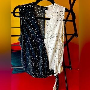 Vici NEVER WORN Black & White spotted top